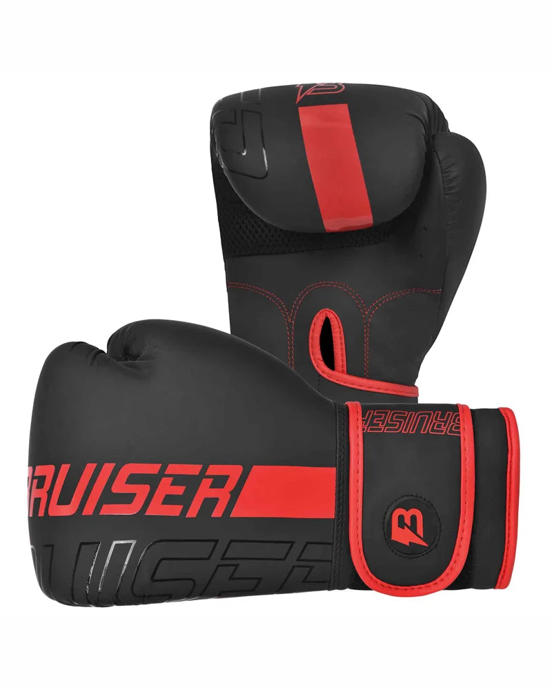 Guantes De Boxeo "Bruiser" Polipiel Negro/rojo ㅤㅤㅤㅤㅤㅤㅤㅤ