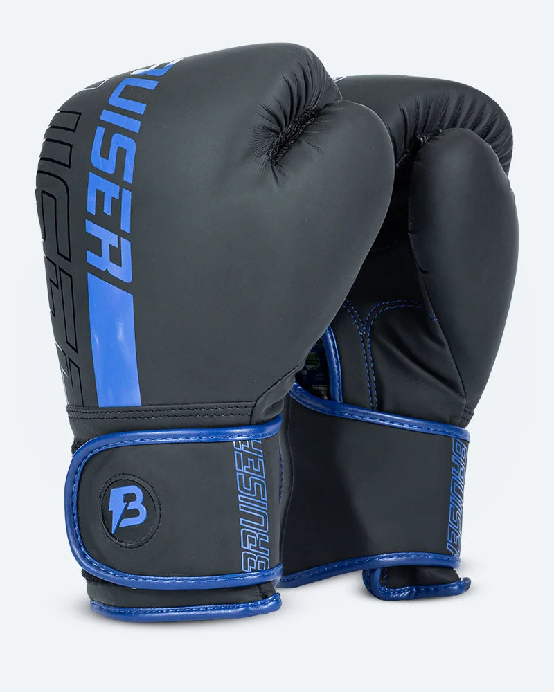 Guantes De Boxeo "Bruiser" Polipiel Negro/azul ㅤㅤㅤㅤㅤㅤㅤㅤ