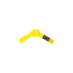 Cinturón infantil Sport Plus hecho de algodón de 240cm color amarillo.