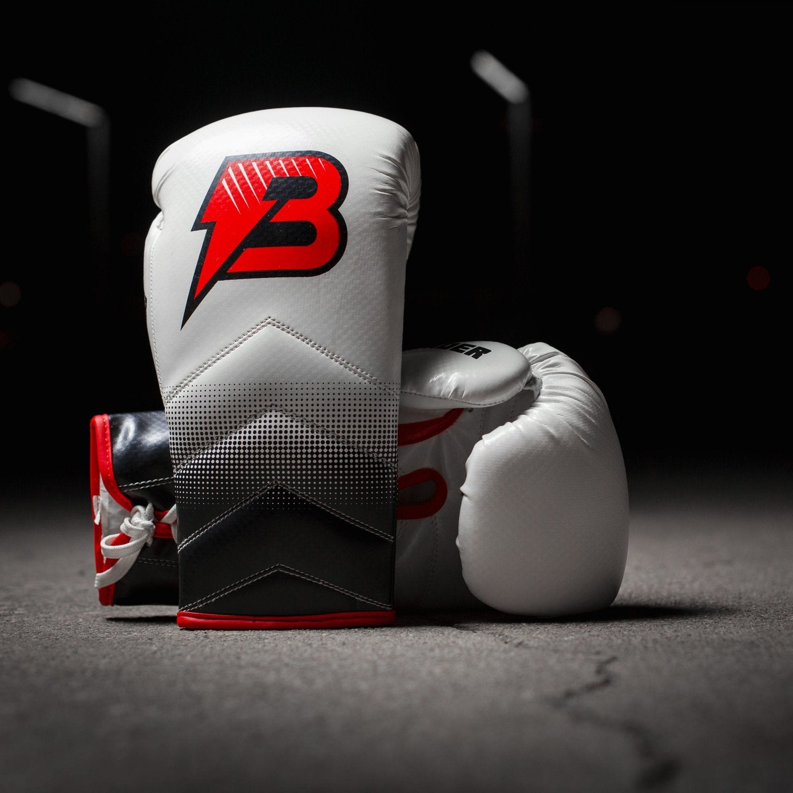 GUANTES DE BOXEO BRUISER THUNDER WHITE P.PIEL