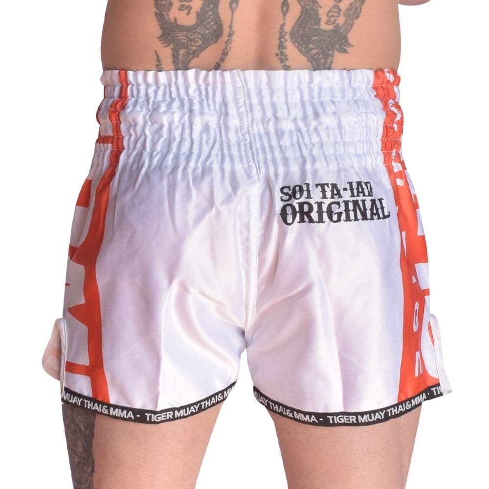 PANTALON CORTO BRUISER THAI KICK BLANCO