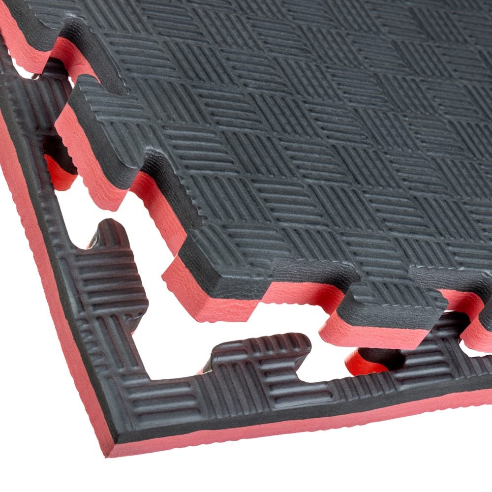 TATAMI PUZZLE 4 CM NEGRO Y ROJO REVERSIBLE 100x100