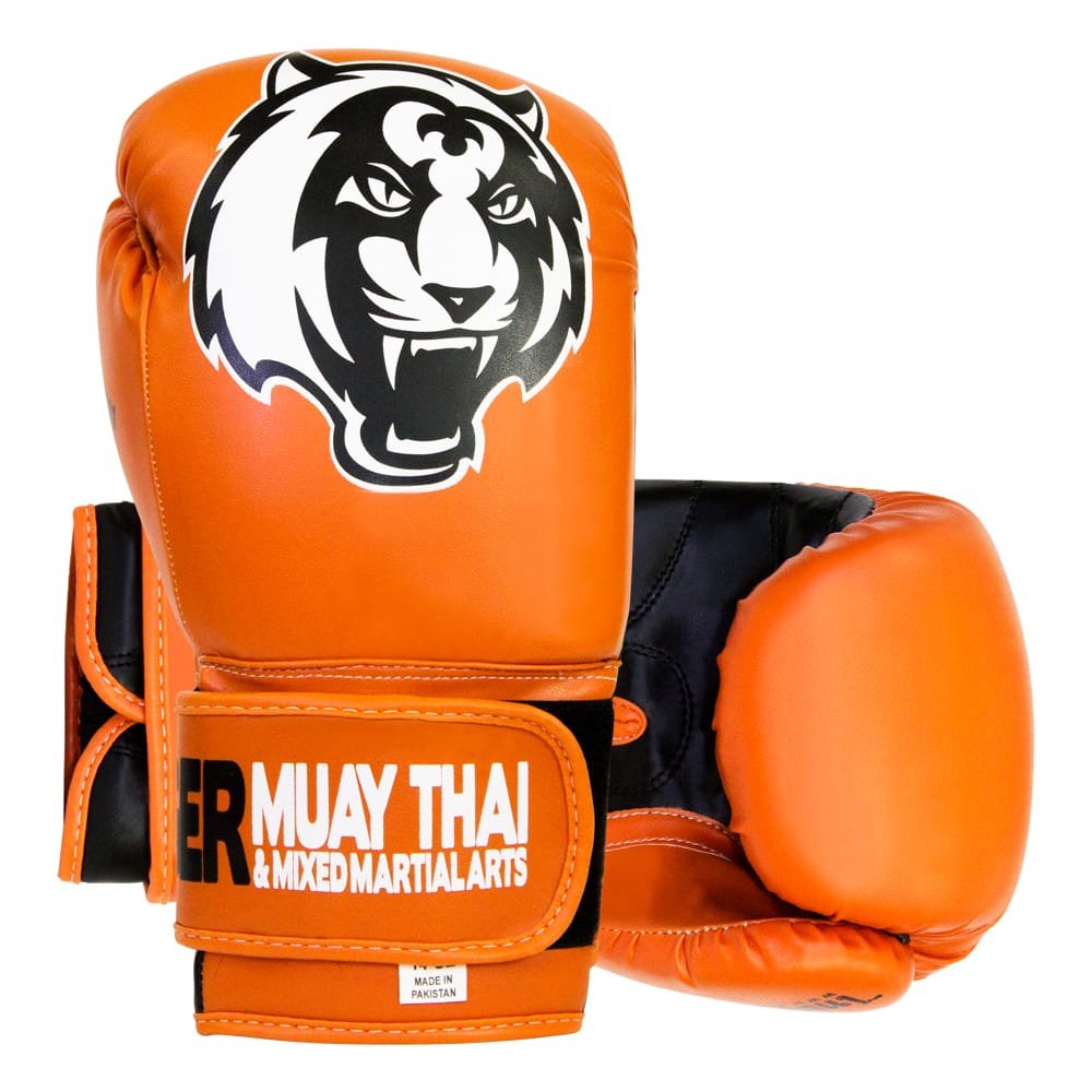 GUANTES DE BOXEO SERIES ECO LINE TIGER MUAY THAI NARANJA