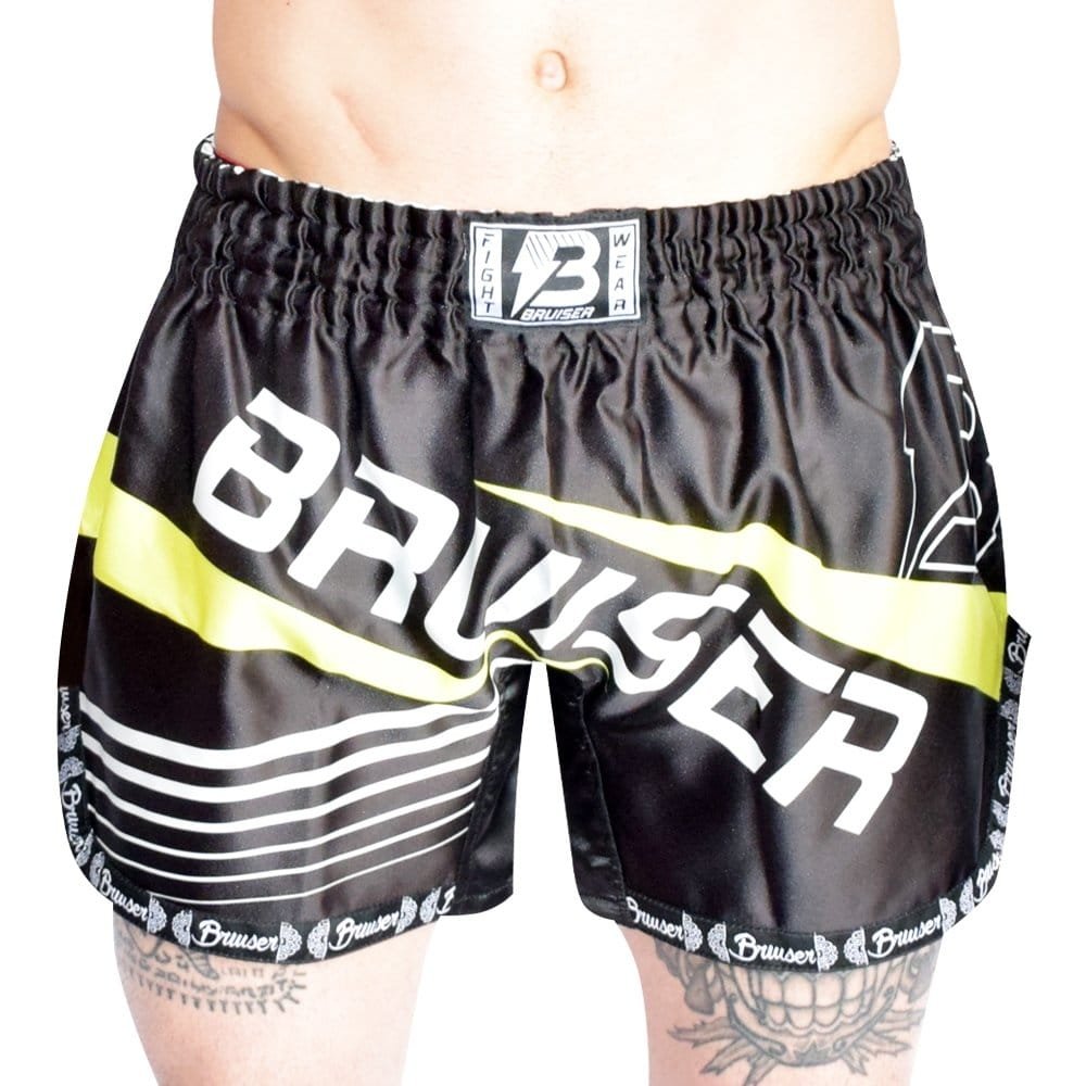 PANTALON CORTO BRUISER THAI KICK SUPER HERO NEGRO