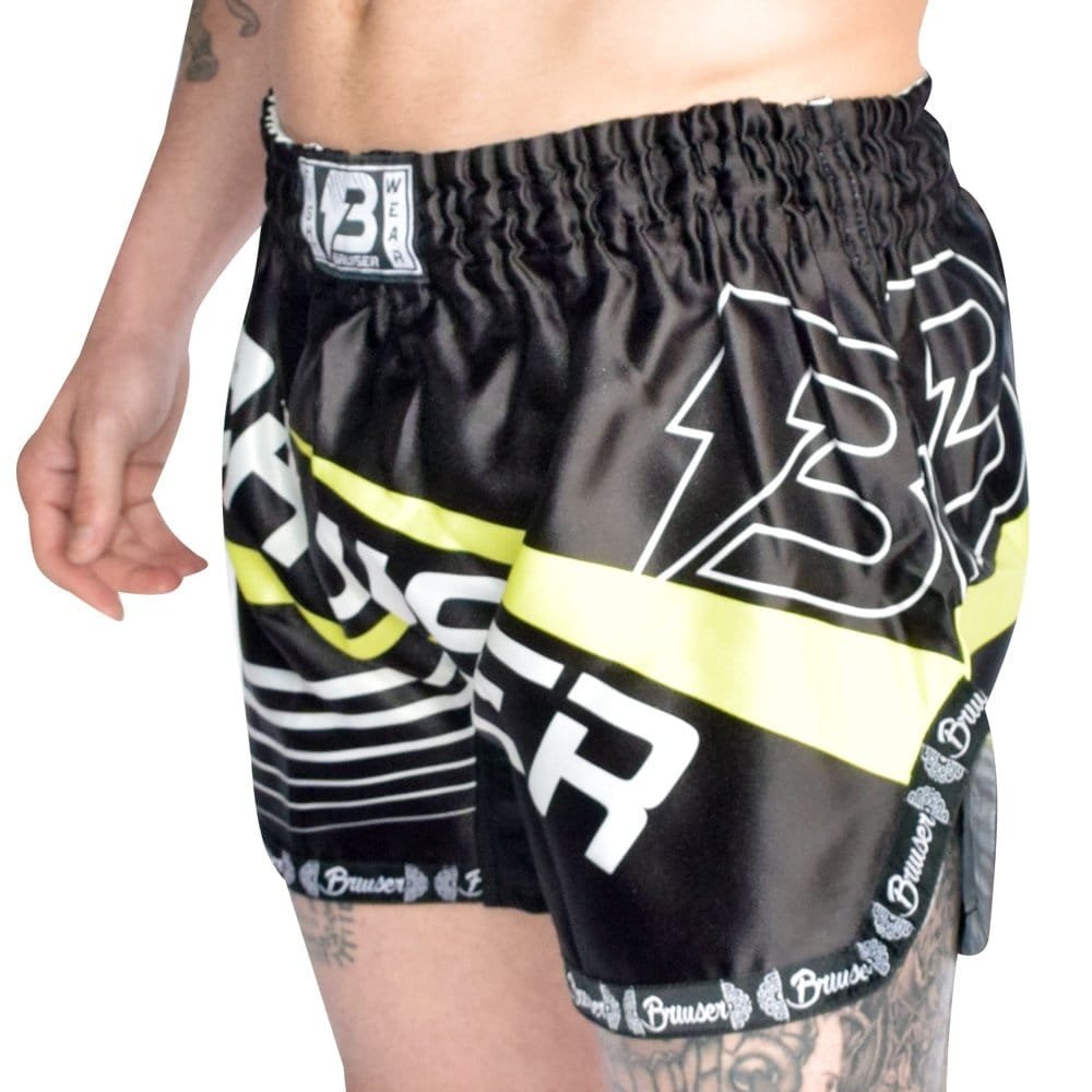PANTALON CORTO BRUISER THAI KICK SUPER HERO NEGRO