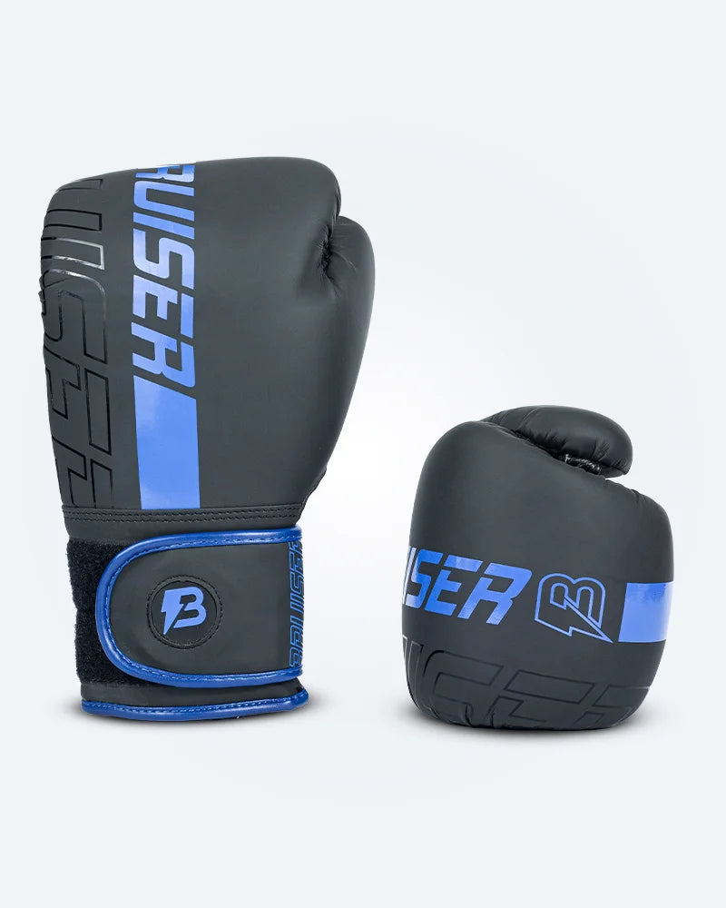 Guantes De Boxeo "Bruiser" Polipiel Negro/azul ㅤㅤㅤㅤㅤㅤㅤㅤ