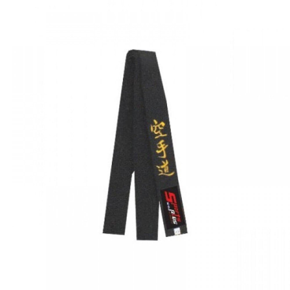CINTURON ESPECIAL BORDADO KARATE NEGRO