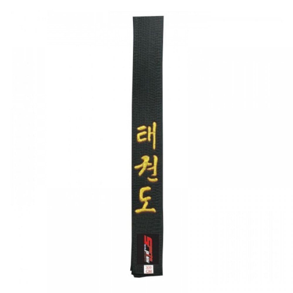 CINTURON ESPECIAL BORDADO TKD NEGRO