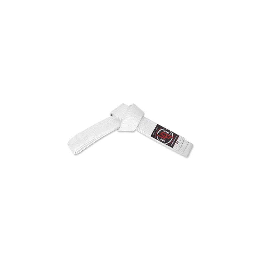 Cinturón adulto Sport Plus hecho de algodón de 285 cm color blanco. 