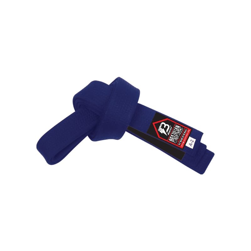 Cinturón de Jiu Jitsu Bruiser color azul marino con detalles negros.   