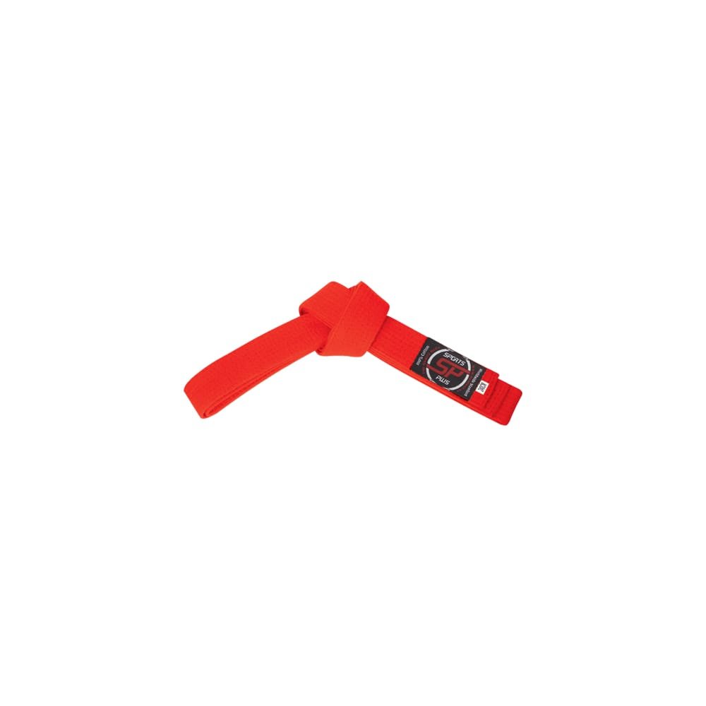 Cinturón infantil Sport Plus hecho de algodón de 240cm color rojo. 