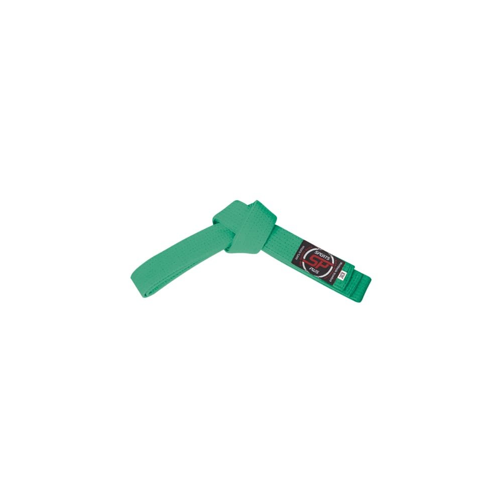 Cinturón junior Sport Plus hecho de algodón de 260cm color verde. 