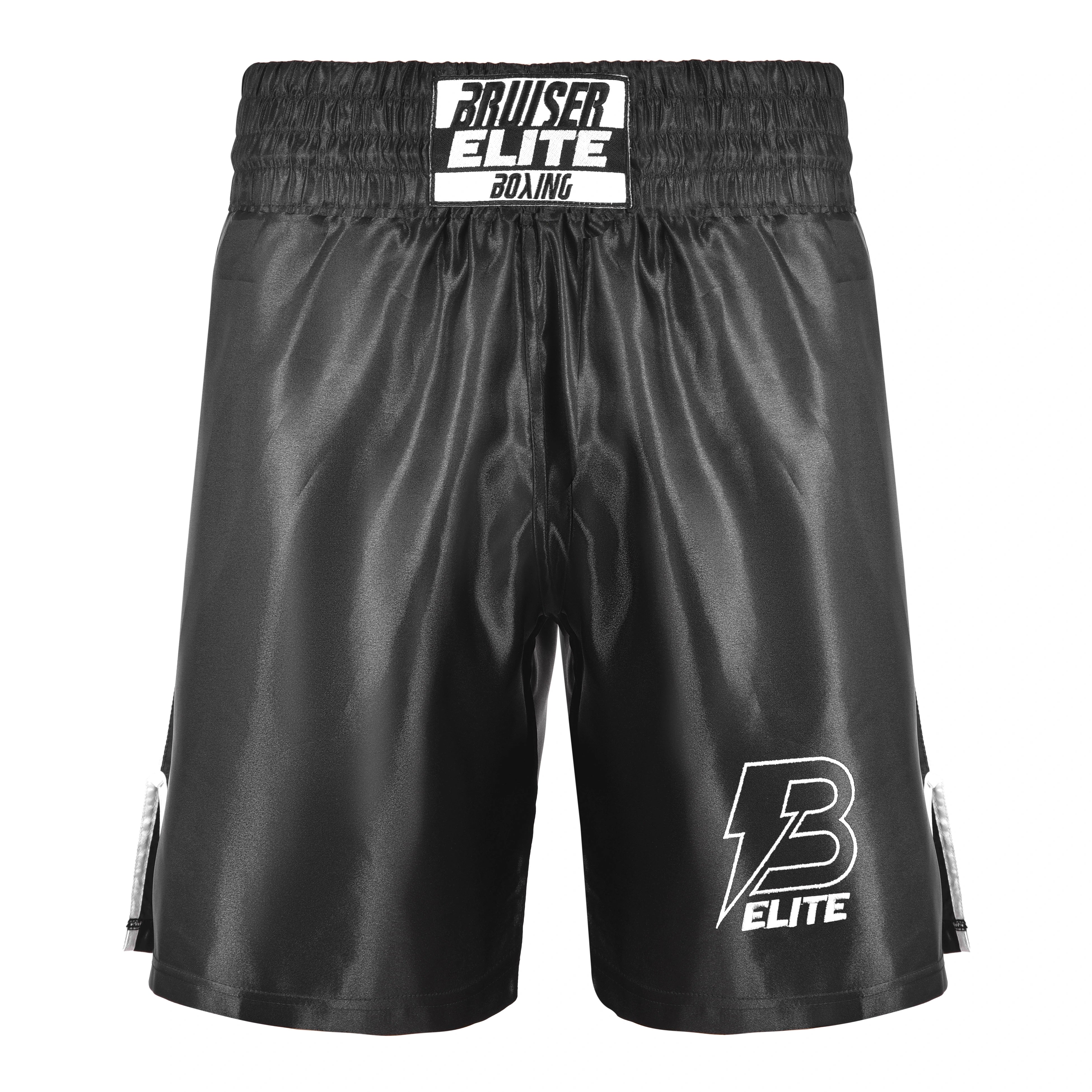 PANTALON DE BOXEO NEGRO BORDADO