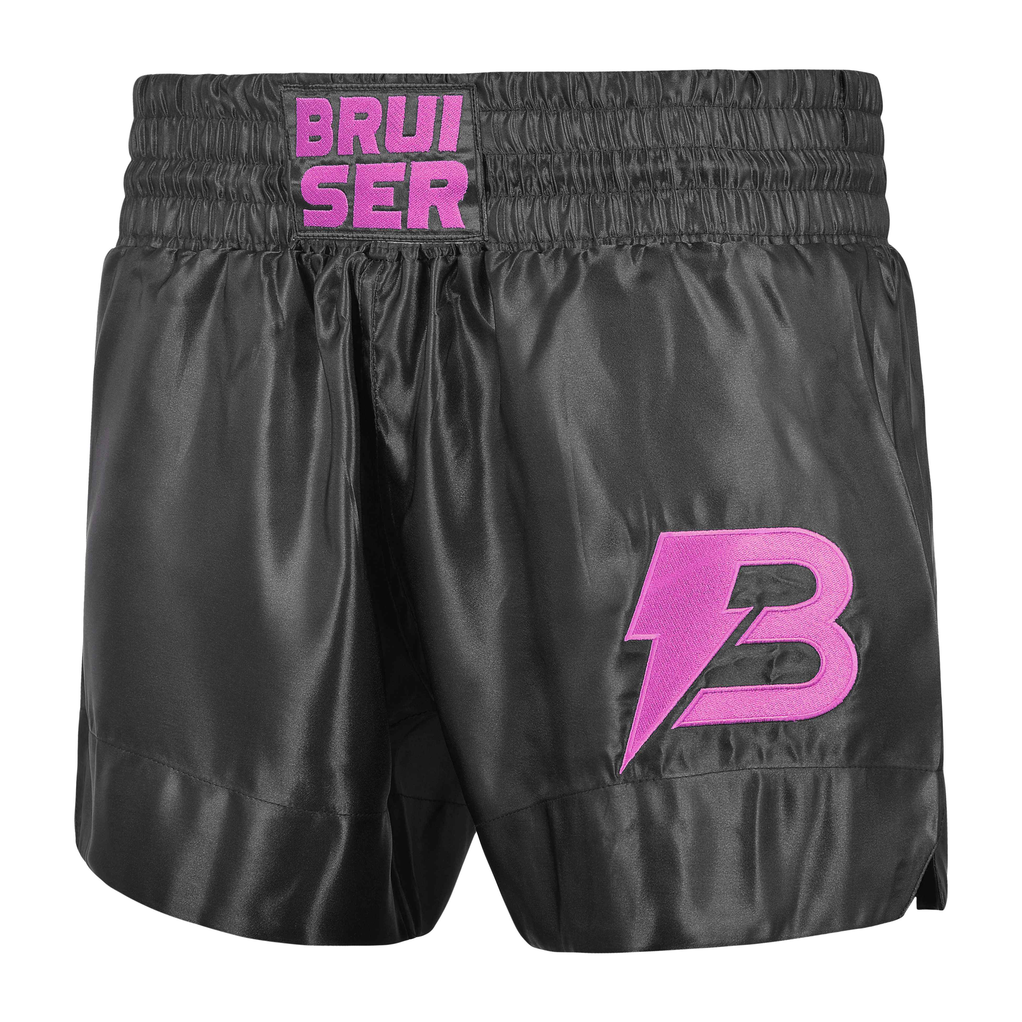 Shorts de Thai/Kick "Bruiser" Saten Bordado
