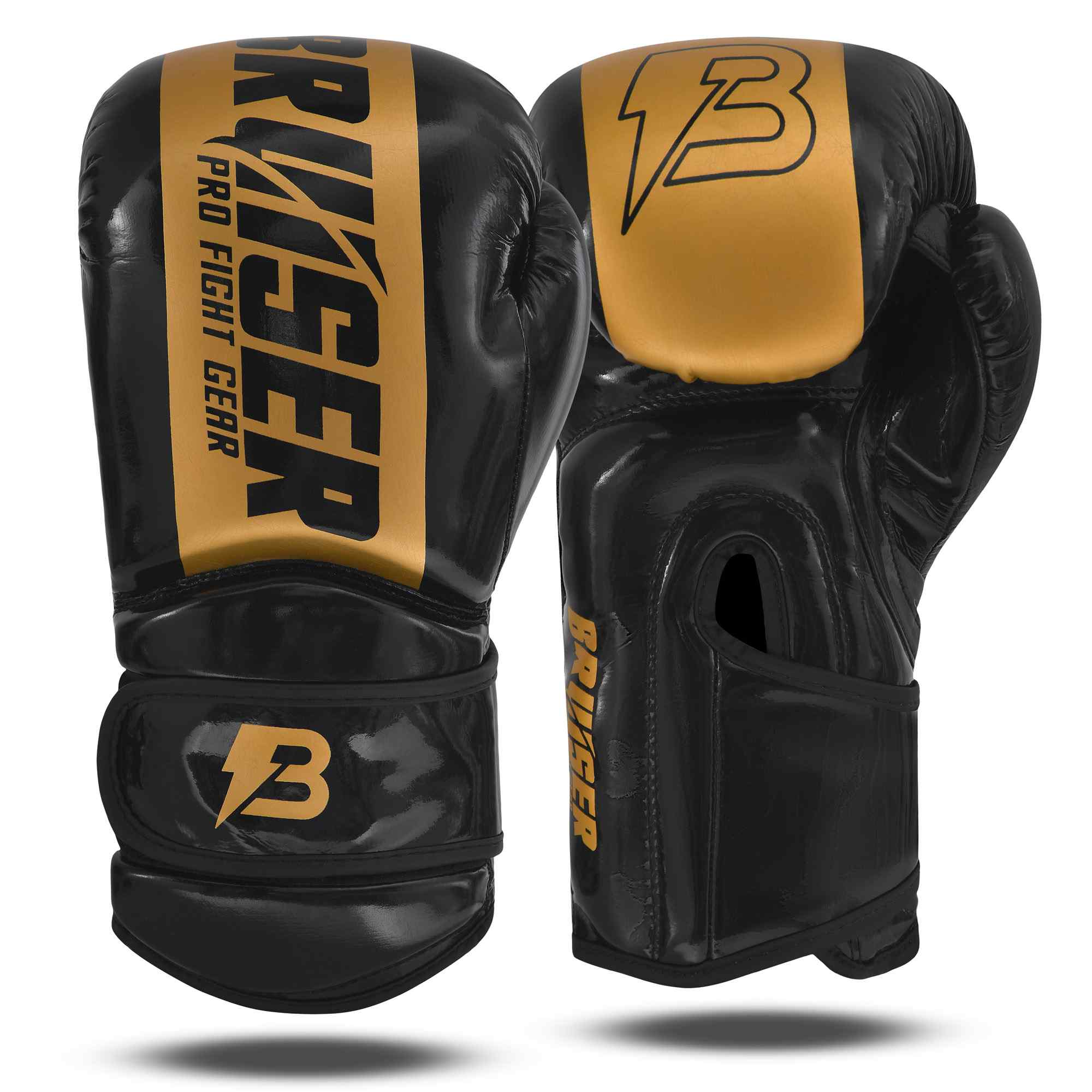 GUANTES DE BOXEO "PRO FIGHT" POLIPIEL NEGRO/ORO