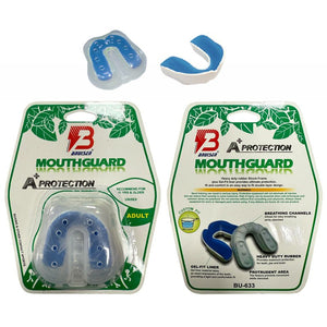 Protector bucal para boxeo marca Bruiser color azul. Hecho de silicona con relleno de gel. 