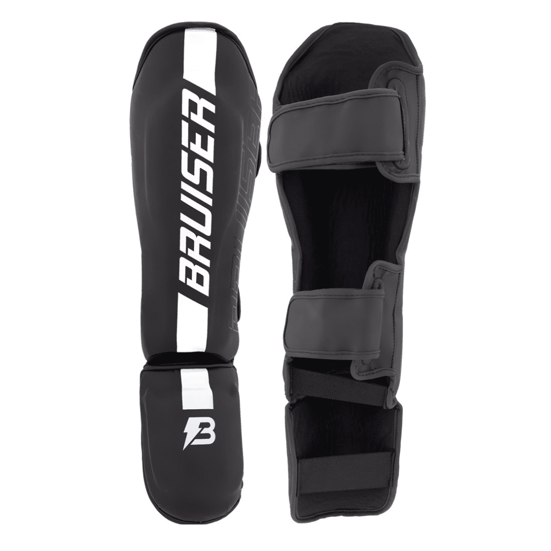 Espinilleras/Tobilleras "Pro Safety" Polipiel Negro/Blanco