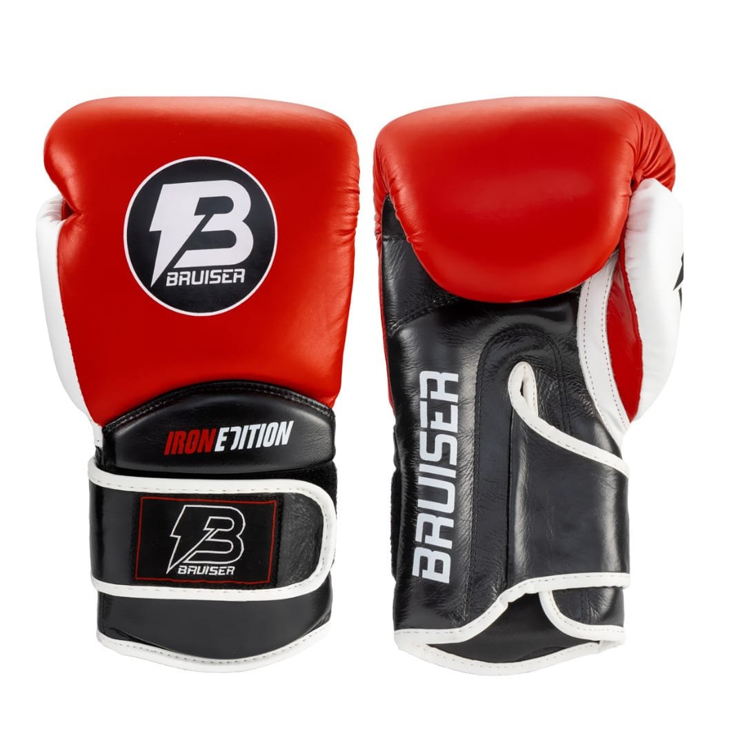 Guantes De Boxeo"Iron Edition" Piel De Vaca Rojo/negro