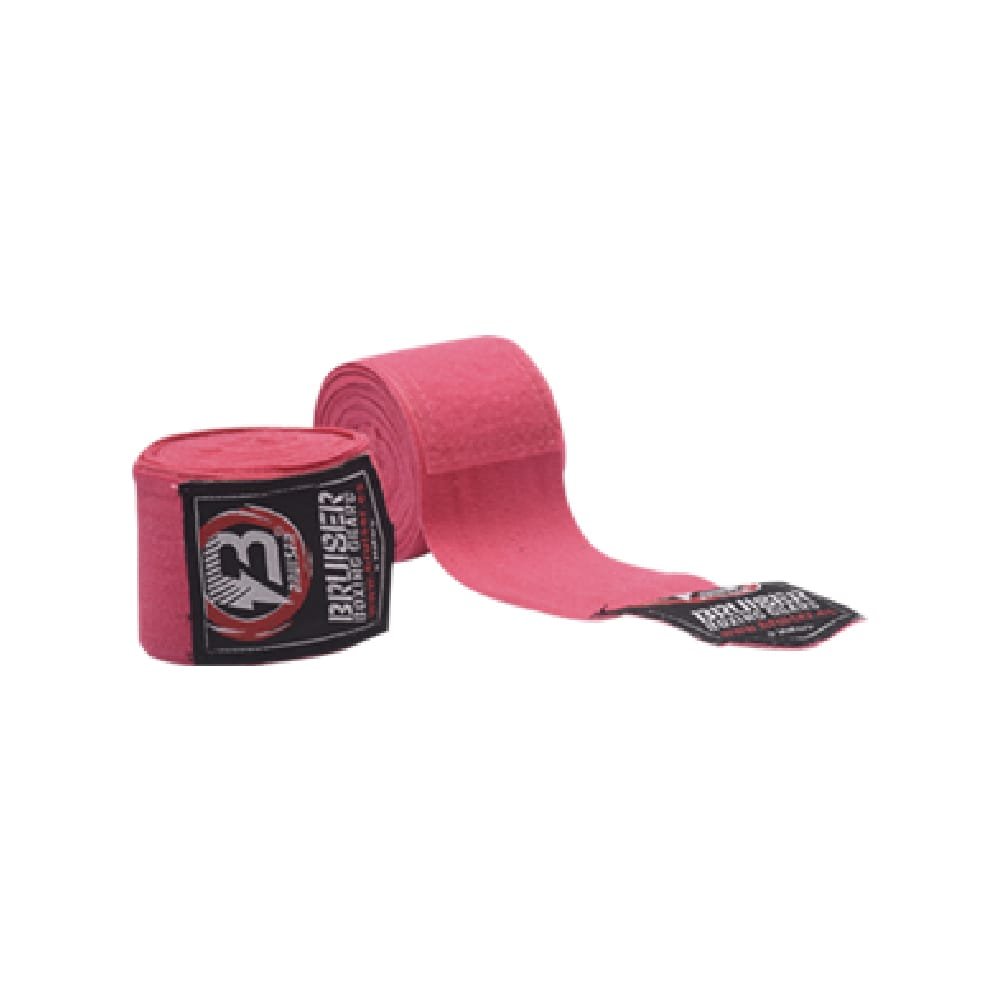 Vendas semi elásticas marca Bruiser color rosa. 