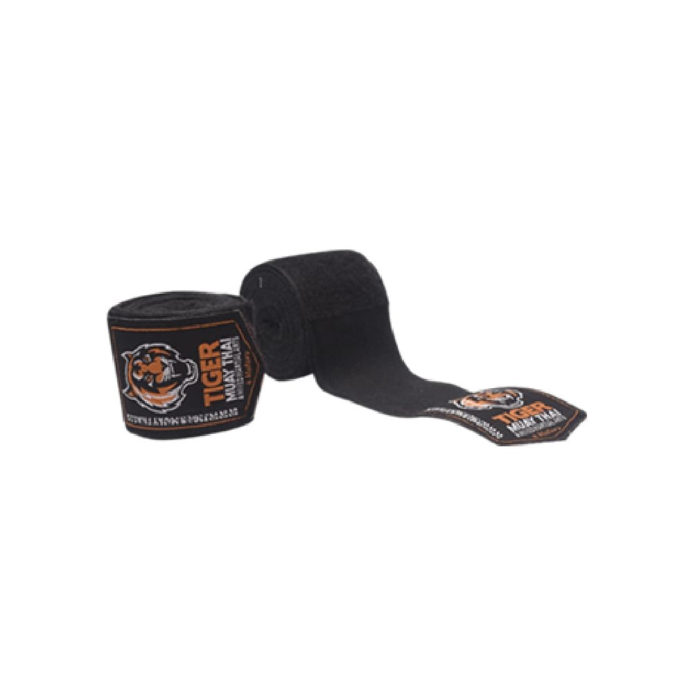 Vendas de boxeo semi elásticas marca Tiger color negro. 