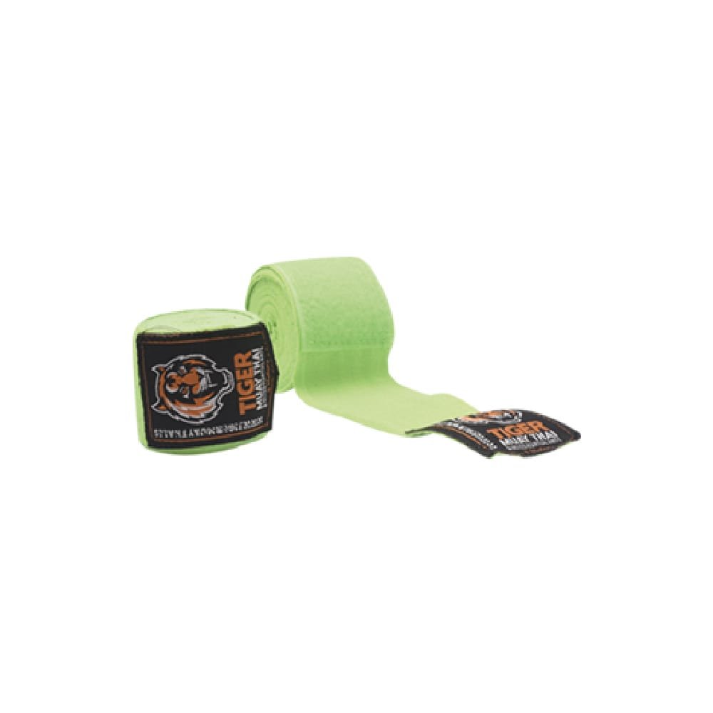 Vendas de boxeo semi elásticas marca Tiger color verde. 