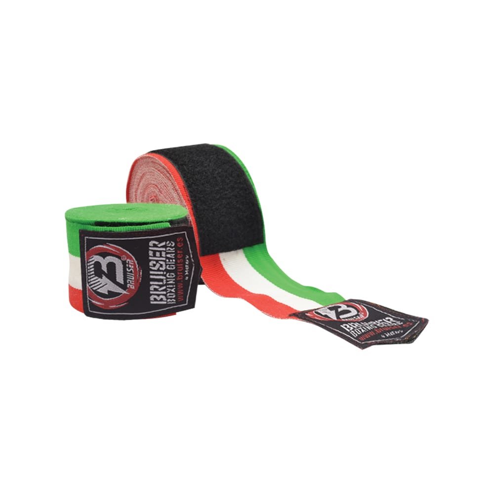 Vendas elásticas de Boxeo del color de la bandera de Italia. hecha con materiales de alta calidad, cómodas y absorbentes.