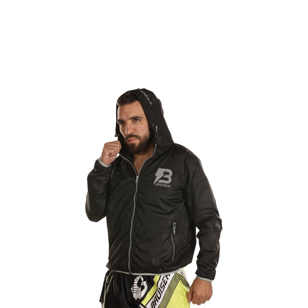 CHAQUETA DE ENTRENAMIENTO BRUISER NEGRO ESTAMPADO