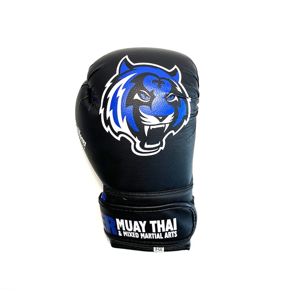 GUANTES DE BOXEO TIGER MUAY THAI AZUL/NEGRO 8 OZ