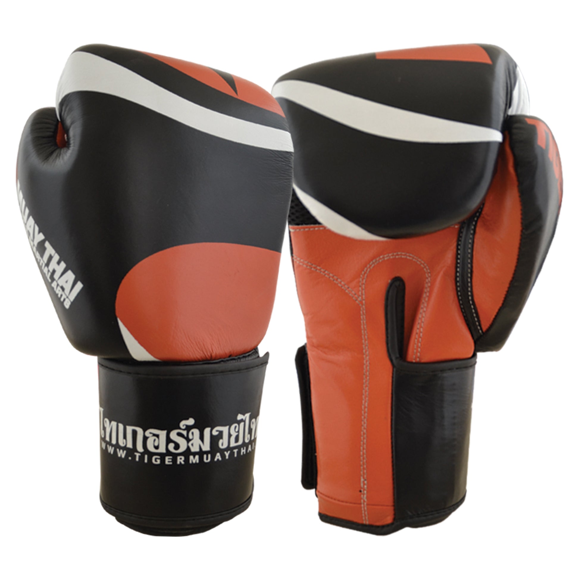 GUANTES DE MUAY THAI TMT LIMITED EYES EDITION NEGRO/NARANJA