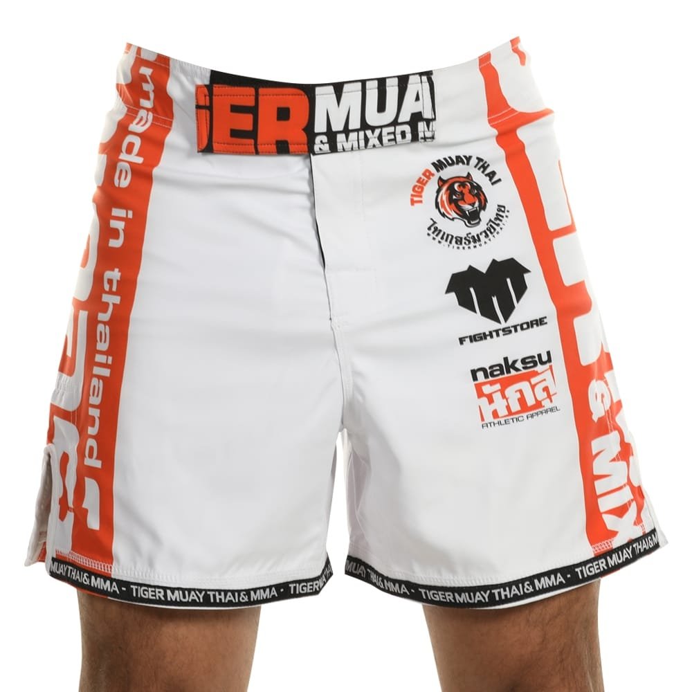 TIGER MMA SHORTS TMT NEW EDITION SUBLIMADO BLANCO/NARANJA