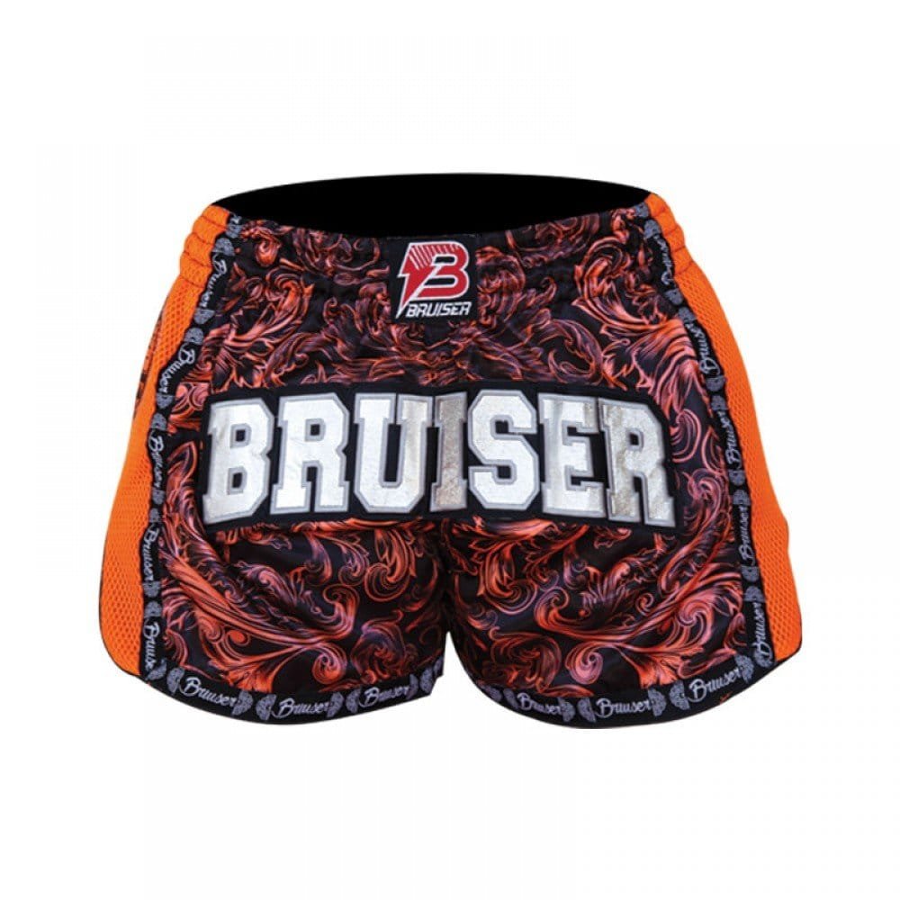 PANTALÓN CORTO BRUISER THAI KICK NARANJA FLUORESCENTE