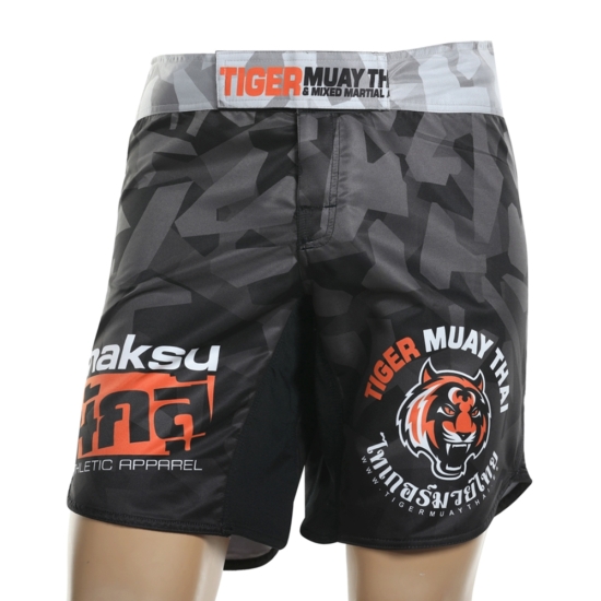 Shorts de MMA Tiger Muay Thai negro/gris