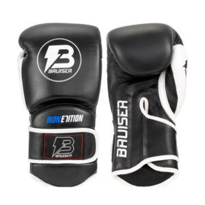 Guantes De Boxeo “Iron Edition ” Piel De Vaca Blanco/Negro