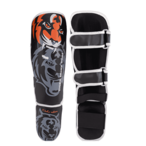 Espinilleras/Tobilleras TMT “Phuket Edition” Kids Polipiel Negro/Naranja