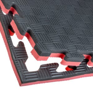 Tatami Puzzle 2,5 Cm Negro Y Rojo Reversible 100x100