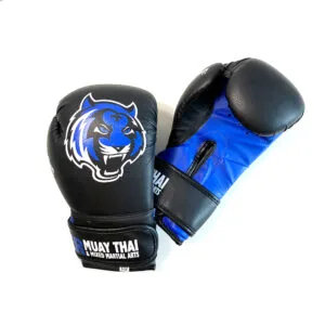GUANTES DE BOXEO TIGER MUAY THAI AZUL/NEGRO 8 OZ