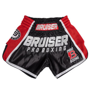SHORT THAI KICK "BRUISER" NEGRO/ROJO SATEN